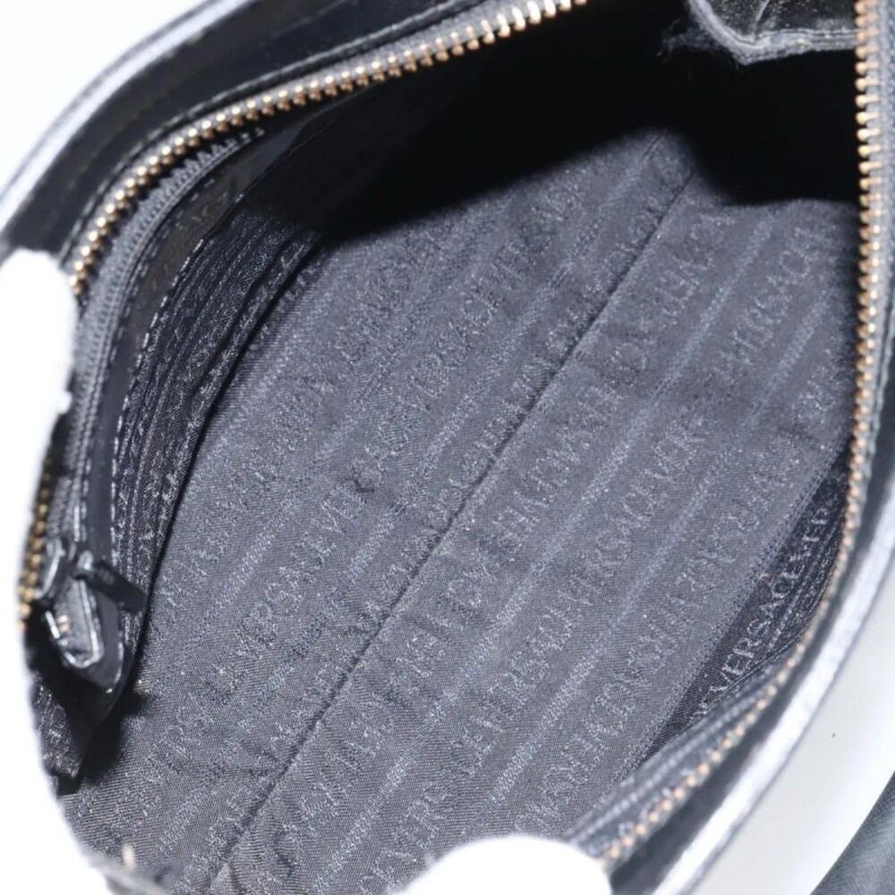 Versace Vintage Leather Black Leather Handbag - Picture 5 of 16